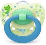 Nuk Силиконова залъгалка NUK - Signature, 6-18 месеца, Зелена + кутийка за съхранение и стерилизация (10736657-Зелен)
