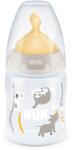 Nuk Шише Nuk First Choice - Temperature control, с каучуков биберон, 150 ml, бяло, животни (10743876-Бежов)