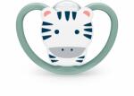 Nuk Силиконова залъгалка NUK - Space, Зебра, 6-18 месeца + кутийка (10736322-Зебра)