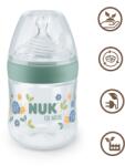 Nuk Шише със силиконов биберон NUK for Nature - TC, 150 ml, 0+ m, размер S, Зелено (10743074-Зелен)