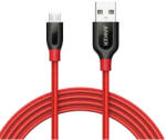 Anker PowerLine+ USB Male la microUSB Male, 1.8 m, Red (A8143091)