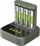 GP ReCyko B441 LCD Modell AA/AAA NiMH Akkumulátor töltő + 4db elem (4x AA - 2100mAh) (GPRCKCHB441D419)