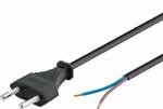  Cablu de alimentare Euro la fire deschise 2.5A 2m Negru, kpsfd2b (KPSFD2B)