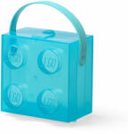 LEGO® Cutie LEGO 2x2 - albastru transparent Quality Brand