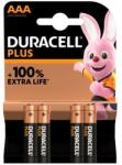 Duracell Plus AAA alkáli elem 100% Extra Life MN2400 LR03 1.5V (4 darabos szett)