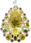 Frumoasa Venetiana Pandantiv argint cuart lemon (C2578)