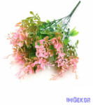  Műzöld díszítő csokor 38 cm - Rózsaszín