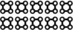  Conectori covoraș, 10 buc. , negru, cauciuc (246612) Pres