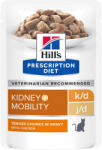 Hill's Prescription Diet 12x85g10 + 2 ingyen! Hill’s Prescription Diet nedves macskatáp - k/d + Mobility csirke