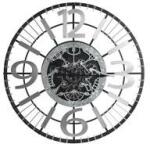 DEKODONIA Ceas de Perete DKD Home Decor Argintiu Negru Fier (80 x 7 x 80 cm) - mallbg - 684,30 RON