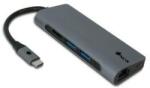 NGS Hub USB 7 Porturi NGS WONDER DOCK 7 HDMI USB C 4K 5 Gbps Gri
