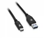 V7 Cablu USB A la USB C V7 V7U3.1AC-1M-BLK-1E Negru