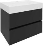 SAPHO Odetta két fiókos mosdótartó szekrény 67x43, 5 cm, matt antracit DT070-3434 (DT070-3434)