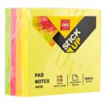 Deli Cub post-it 76 x 76 mm 400 file 4 culori neon DELI (13857)