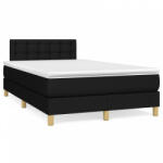 vidaXL fekete szövet rugós és LED-es ágy matraccal 120x190 cm (3270118) - balena