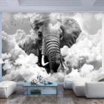 ArtGeist sp. z o o Fotótapéta - Elephant in the Clouds (Black and White), 100x70 cm (A1-SFT1686)