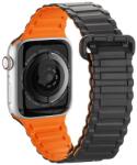 DuxDucis Accesoriu smartwatch DuxDucis Magnetic Silicone Armor compatibila cu Apple Watch 4/5/6/7/8/SE 38/40/41mm Negru/Portocaliu (6934913035405)