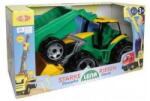 Lena Tractor cu remorca Lena, Plastic, 90 cm, Verde / Galben (ZL-02123)