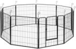 Wiesenfield Kutya járóka - ajtóval - 10 moduláris szegmens - beltéri és kültéri használatra (WIE-DP-100)