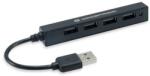 Conceptronic Hub USB Conceptronic HUBBIES05B, 4 porturi USB 2.0 (Negru) (HUBBIES05B)