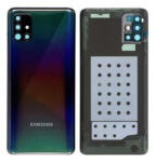 Samsung A515 Galaxy A51 4G (hátlap) akkufedél, ragasztóval és kamera lencsével, fekete (service pack, GH82-21653B)