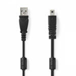 Nedis USB kábel | USB 2.0 | USB-A Dugasz | UC-E6 8-Pins Férfi | 480 Mbps | Nikkelezett | 2.00 m | Kerek | PVC | Fekete | Label (CCGL60810BK20)