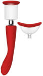 Dream Toys Red Revolution Georgia - vibrator cu punct G și aspirator vaginal (roșu) (8720365102271)