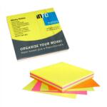 Global Notes Notes adeziv 75 x 75 mm, 4 culori neon, 100 file INFO NOTES (13883)