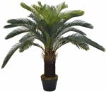 vidaXL Plantă artificială palmier cycas cu ghiveci, verde, 90 cm (280185)