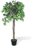 vidaXL Ficus artificial cu aspect natural și ghiveci, 110 cm (241360)