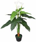 vidaXL Floare de cală crin artificială cu ghiveci, 85 cm, alb (244445)