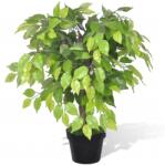 vidaXL Ficus pitic artificial cu aspect natural și ghiveci, 60 cm (241358)