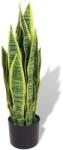 vidaXL Plantă artificială Limba-soacrei cu ghiveci, 65 cm, verde (244428)