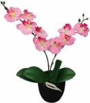 vidaXL Plantă artificială orhidee cu ghiveci, 30 cm, roz (244422)