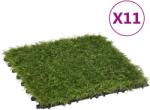 vidaXL Plăci de iarbă artificială, 11 buc, verde, 30x30 cm (149030)