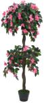 vidaXL Plantă artificială Rododendron cu ghiveci, 155 cm, verde și roz (245951)