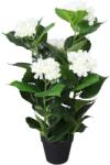 vidaXL Plantă artificială Hydrangea cu ghiveci, 60 cm, alb (244441)