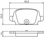 Bosch set placute frana, frana disc BOSCH 0 986 494 340 (0 986 494 340)