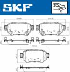 SKF set placute frana, frana disc SKF VKBP 90497 A (VKBP 90497 A)