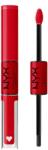 NYX Cosmetics Shine Loud magasfényű kétlépcsős ajakrúzs 3.4 ml árnyék 17 Rebel In Red