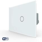 Livolo Intrerupator Simplu Wi-Fi cu Touch LIVOLO din Sticla, Standard Italian - Serie Noua (Alb) (VL-FC1NY-2G-3W)
