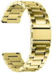 Techsuit Curea pentru Samsung Galaxy Watch 4/5/Active 2 Huawei Watch GT 3 42mm/GT 3 Pro 43mm Techsuit Watchband 20mm W010 Gold (5949419001626)