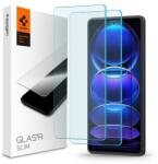 Spigen AGL06045 Xiaomi Poco X5 Pro / Redmi Note 12 Pro / Note 12 Pro Plus Spigen GlastR Slim edzett üveg képernyővédő fólia, 2db-os csomag, átlátszó (AGL06045)