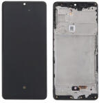 Samsung A426 Galaxy A42 5G előlap keret, lcd kijelző és érintőpanel, fekete (Same Size OLED)