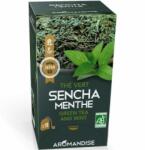 Aromandise Ceai verde Sencha cu menta bio 18 pliculete x 2g, Aromandise