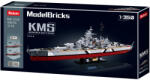 Sluban Model Bricks Army - 2 az 1-ben Bismarck csatahajó építőjáték készlet (M38-B1102)
