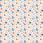 Takoy Viszkóz vászon 150cm mini virágok pasztell rózsaszín