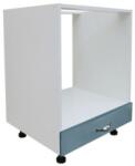 1 Corp inferior 60 pentru cuptor incorporabil cu 1 sertar Zebra MDF albastru