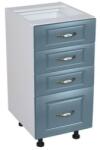 Spectral Mobila Corp inferior 40 cu 4 sertare Zebra MDF Albastru drept