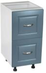 Spectral Mobila Corp inferior 40 cu 2 sertare metalice pentru greutate Zebra MDF Albastru drept